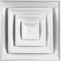 Airvector DF4I Insulated 4 Cone Diffuser 24 in x 24 in, 1 in Collar