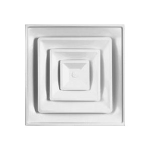 Airvector DF4I Insulated 4 Cone Diffuser 24 in x 24 in, 1 in Collar
