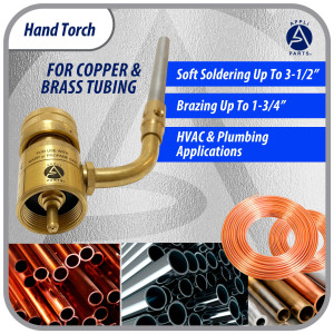 Appli Parts APHT-1 Single Burner Hand Torch Soldering Brazing with Map or Propane Fuel Swivel Tip in plumbing electricity refrigeration air conditioning and more