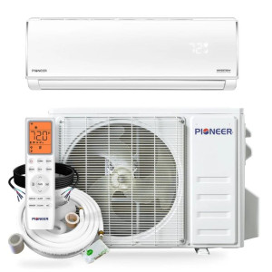 Pioneer WYT024GLSI20RL Diamante Pro 24,000 BTU 21 SEER2 230V High-Wall Ductless Mini-Split Air Conditioner Inverter Heat Pump with 16 Ft. Kit