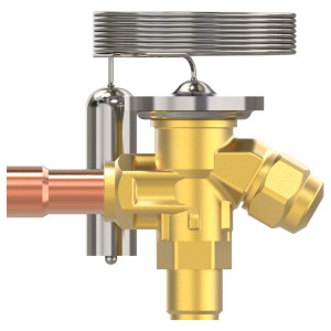 Danfoss 068Z3383 1/5 - 3TR Expansion Valve Body, T 2, R134, R513, 3/8x1/2 in, Flare x ODF, Internal Equalized, Single Flow, -40 to 50 F, Capacity determined by Orifice size Sold Separately