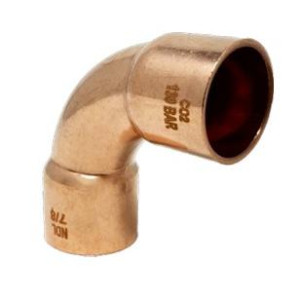 NDL CO2055 90 Degree Elbow Long turn 1-3/8 in Copper pipe fittings CxC Sweat connections for CO2