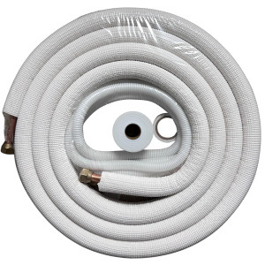 Appli Parts APLS-K14583813 Mini Split Tubing Kit 1/4 x 5/8 in, 13 ft, with 3/8 in Insulation, Drain Hose, Mummy Tape and Teflon Tape. Made of copper and aluminum