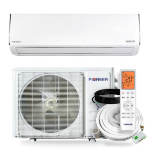 Pioneer WYT024GLUI17RL Diamante Essenza 23,000 BTU 17 SEER2 230V High-Wall Ductless Mini-Split Air Conditioner Inverter Heat Pump with 16 Ft. Kit