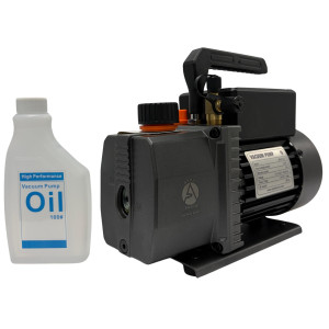 Appli Parts APVCP-313 HVAC Vacuum Pump 3.0 CFM 1/4 HP 1 Stage 115/220 V 50-60 Hz for Heating, Air Conditioning, Automotive AC and Refrigeration, 1/4 and 3/8 in Inlets