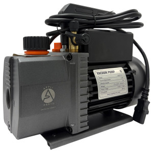 Appli Parts APVCP-313 HVAC Vacuum Pump 3.0 CFM 1/4 HP 1 Stage 115/220 V 50-60 Hz for Heating, Air Conditioning, Automotive AC and Refrigeration, 1/4 and 3/8 in Inlets
