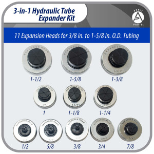 Appli Parts APT-FT300L Hydraulic Expander Swaging Tool, Tube Cutter and Deburring Tool Kit for 3/8 to 1-5/8 in Outer Diameter Tube for Copper, Aluminum and other Soft Metal Pipe