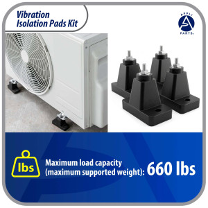 Appli Parts APAB-AFR2 Kit Anti Vibration Shock Absorbing Rubber Mounting for condensing units 4.17x2.13x1.38in Supports up to 660 lb