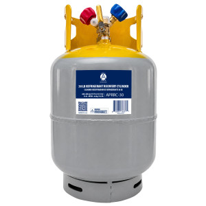 Appli Parts APRRC-30 Refrigerant Recovery Cylinder 30 lb, 3.6 US gal, 406 psi Working Pressure, HP295 Steel, Dual Liquid/Vapor Valves, Compatible with R12 R22 R134a R410A R407C and more, HVAC use