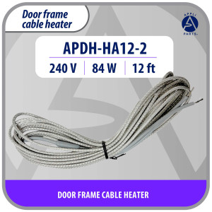 Appli Parts APDH-HA12-2 Anti-Condensation Heater 240 V, 84 W, 12 ft, Flexible Braided Aluminum Heating Cable for Cold Room, Walk-In Cooler and Freezer Door Frames, 7 W/ft