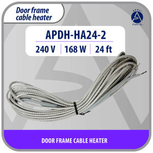 Appli Parts APDH-HA24-2 Anti-Condensation Heater 240 V, 168 W, 24 ft, Flexible Braided Aluminum Heating Cable for Cold Room, Walk-In Cooler and Freezer Door Frames, 7 W/ft