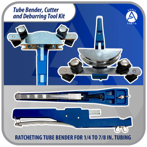 Appli Parts APT-TB999 Tube Bender, Cutter and Deburring Tool for 1/4, 5/16, 3/8, 1/2, 5/8, 3/4, 7/8 in Tube for Copper, Aluminum, Steel, PVC and other soft metal pipe