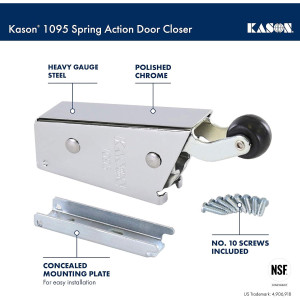 Kason 11095000013 Door Closer with Concealed Body Spring Action 1095-000013

