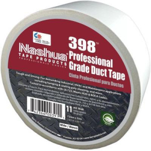 Duct Tape 2in x 60yds (48mm x 55m) Nashua 398 White 11 Mil (UL) 1086185