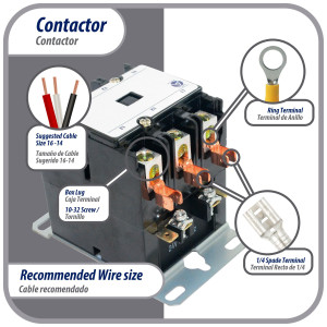 Appli Parts APAC-32024 Heavy Duty Contactor 3 Poles 20A 24V Coil Replacement for AC Compressors and Electrical Applications UL Certified E476929