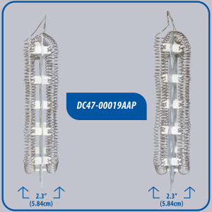DC47-00019A Appli Parts dryer Heating Element DC47-00019AAP replacement for original part Samsung Dryer and other Compatible Model with heating coil part number 