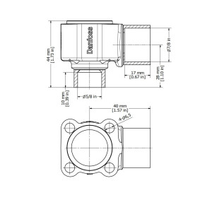 Danfoss 067B4011 Expansion Valve Body TE5 5/8 in x 7/8 in ODF Angleway