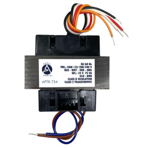 Appli Parts APTR-754 Transformer 120/208/240 V to 24 V, 75 Va, Foot Mount, Universal Replacement LTT7541F 