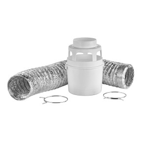 Lambro 211UL Indoor Vent Kit for Electric Dryer 4 in x 5 ft with Lint Trap Bucket, UL 2158A Flexible Duct, Wall Bracket and 2 Metal Clamps
Replaces 211L 211L-36 211LC 211ULC