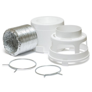 Lambro 211UL Indoor Vent Kit for Electric Dryer 4 in x 5 ft with Lint Trap Bucket, UL 2158A Flexible Duct, Wall Bracket and 2 Metal Clamps
Replaces 211L 211L-36 211LC 211ULC