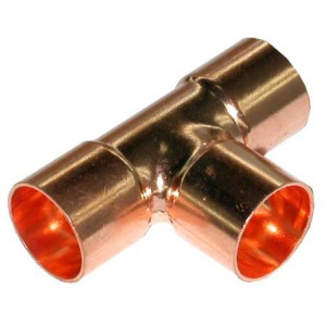 Appli Parts AP-RT218138 2-1/8x1-3/8x2-1/8 in Wrot Copper Reducing TeeCxCxC connections for refrigeration, air conditioning and plumbing applications ACR and Type L copper pipe