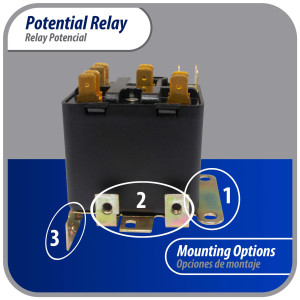 Appli Parts APPR-068 Potential Relay 068, Coil Voltage 502 V, Min Pick up 325 V, Max Pick up 345 V, Max Drop Out 135 V, 50/60 Hz Universal replacement for HVAC and Refrigeration units
