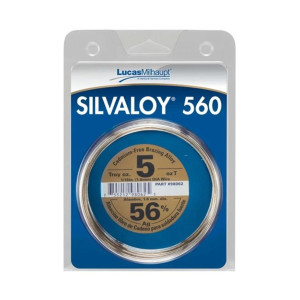 Lucas Milhaupt 98062 Silvaloy 560 55% Silver Solder Brazing Alloy 1/16 in diameter wire 5 oz
