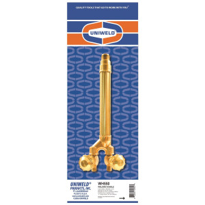 Uniweld WH550 Welding Torch Handle 8.5 in Long, Hose Connection Type A, 3/8 in -24 LH, Fuel Gas