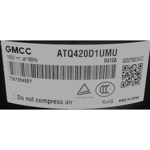Compressor ATQ420D1UMU 220v/60hz/1ph Compatible with R410A, 11103020000029 / 201400611148 
Fits: ecox EIVCU060CXXB EIVCU060C18B Midea MCHSU48CSH2 MCU601PT2 MCHSU48CSH2H 38MBRQ48A3 MOE30U48HFN1M