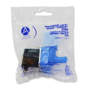 Appli Parts APIV-1121 Single Water Inlet 220 V Solenoid Valve for Refrigerators and Ice Makers 50/60 Hz, Inlet 3/4 in NPT Outlet 1/4 in