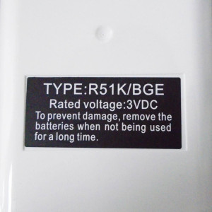 Remote Control Ecox R51k/Bge 17317000a02596 / 2033550a8727
Fits: Nacm036c10b / Eacm036c11b