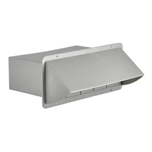Lambro 1170G Gray Plastic Wall Cap Vent 3-1/4 inch X 10 inch