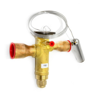 Danfoss 067N3039 46TR Thermostatic expansion valve, TGE, Compatible with R410A, 1-1/8x1-3/8 in Solder, ODF, 1/4 in Externally equalized, Bi-flow, -15 to 50 F replaces 067N3019