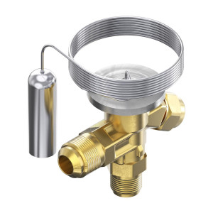 Danfoss 068Z3401 1/6 - 4.5TR Expansion Valve Body, T 2, R404A, R507A, LBP, 3/8x1/2 in, Flare, Internal Equalized, Single-flow, -76 to -13 F, Capacity determined by Orifice size Sold Separately