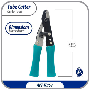 Appli Parts APT-TC157 Capillary Tube Cutter for Copper, Aluminum, steel, PVC and other soft metal pipe for Professionals and DIY applications