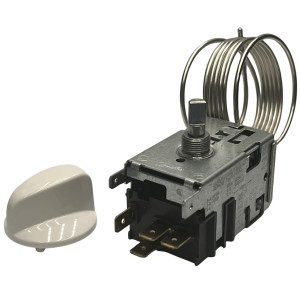 Danfoss 077B7104 Thermostat 2 Doors Refrigerator Defrost control 077B3657 Cold Cut-in +38.3F Cold cut-out -9.4F Warm Cut-in +38.3F Warm Cut-out +9.5F Capillary tube length 39.3in
B62 
