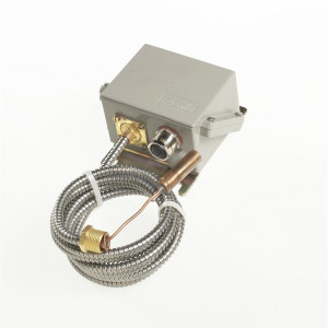 Danfoss Thermostat KPS 80 060L313066
Reset function: Auto, Contact function: SPDT gold, Cap. tube length 196 7/8 in, Sensor type: Remote bulb