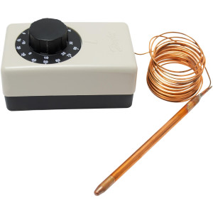 Danfoss 060H1708 UT 72 Thermostat, -22 to 85 F, Copper 10 ft Capillary tube, Auto Reset, SPDT, IP20 Enclosure