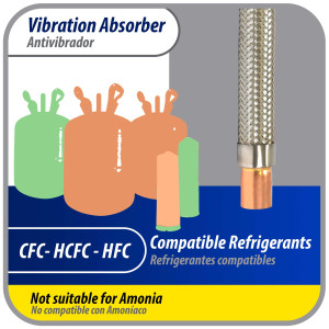 Appli Parts APVE-78 7/8 in Vibration Absorber Eliminator Sweat Connections 11-1/2 in Long 450 psi Max working and 3,265 psi Burst pressure