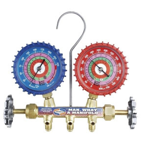 Manifold Compatible with R410A, R22, R404A, Uniweld 3ft Hoses Qs4l3h-5 (Psi-Kpa-C)