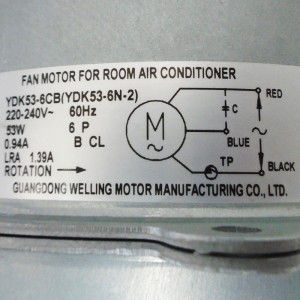 Fan Motor Indoor Unit Ykt-53-6-9 / Ydk53-6cb 11002012002078 / 202400410755
Fits: Eacm036c11b / Eaem036c11b / Eaem036c11b / Edem024c16e / Edem030h18b / Edem036h18b