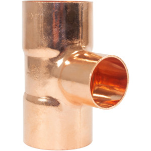 NDL N-4056 Reducing Tee 1-1/8 in x 7/8 in x 7/8 in CxCxC Copper pipe fittings Sweat connections for refrigeration, air conditioning and plumbing applications ACR
