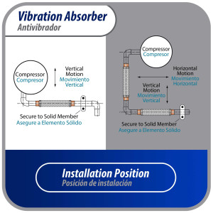 Appli Parts APVE-118 1-1/8 in Vibration Absorber Eliminator Sweat Connections 13 in Long 450 psi Max working and 3,265 psi Burst pressure