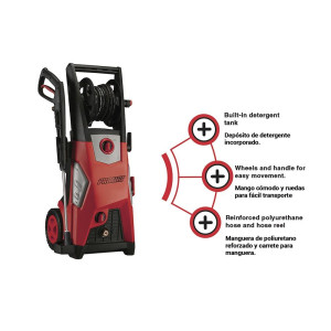 Promaker 2000W Presure Washer PRO-H2000
Voltage - Frequency: 120V - 60 Hz
Amperage: 17.2AMP
Power: 2000W
Rated flow: 1.8 gal/min
Max pressure: 2175 PSI
Auto stop: Si
Hose: 16.5ft
Cord: 16.5ft