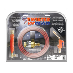 Uniweld KT2A5MC Twister2 Kit With RMC Acetylene Regulator, TH6 Handle, T2A-5 Twister Tip Air/Acetylene