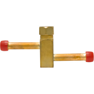 SANHUA SERVICE-BAR-3-S-T Service Valve 3/8 in, ODF