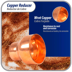 Appli Parts AP-R218138 2-1/8 x 1-3/8 in Reducing Bushing Copper pipe fittings C x C Sweat connections for refrigeration, air conditioning and plumbing applications ACR and Type L copper pipe