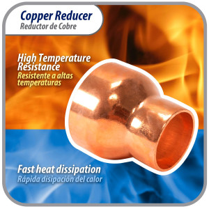 Appli Parts AP-R218138 2-1/8 x 1-3/8 in Reducing Bushing Copper pipe fittings C x C Sweat connections for refrigeration, air conditioning and plumbing applications ACR and Type L copper pipe