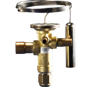 Danfoss 067N9483 7.5TR Thermostatic expansion valve, TGE, Compatible with R22, R407C, 5/8x1 1/8 in Solder, ODF, 1/4 in Externally equalized, Bi-flow, -22 to 60 F