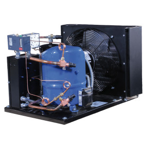 Danfoss LCZC0151UWF300Q Condensing Unit Copper Coil Aluminum Fins 1.5HP LBP 230V/3Ph/60Hz Compatible with R404A, 1 Fan with Reciprocating Compressor NTZ48-3 114N6726
